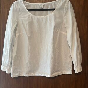 White Long-sleeve J. Crew Blouse